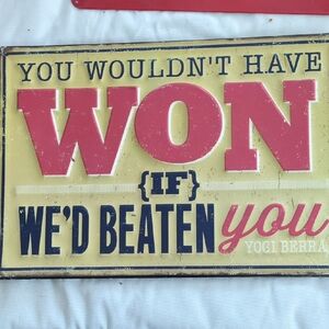 Vintage Style Yogi Berra Quote Sign